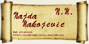 Najda Makojević vizit kartica